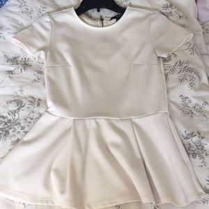 Forever 21 White Peplum Top